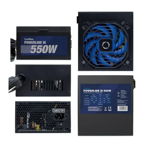 CoolBox Powerline III 550W 85% EFI noir - vue 3