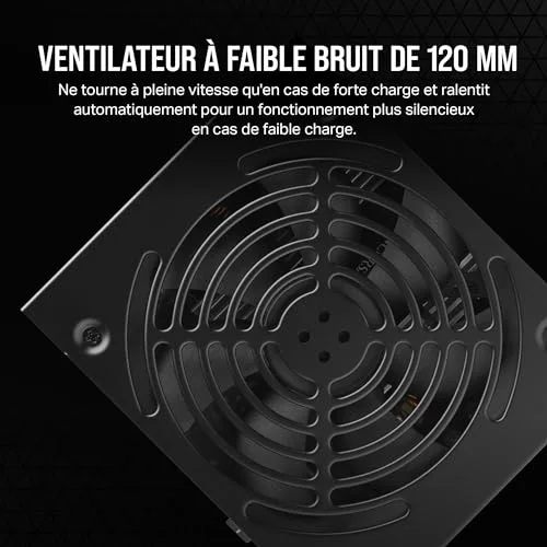 CORSAIR CX550 550W 80+ Bronze non modulaire noir - vue 3