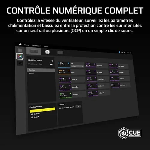 Corsair HX1200i SHIFT 1200W 80+ Platinum - vue 9