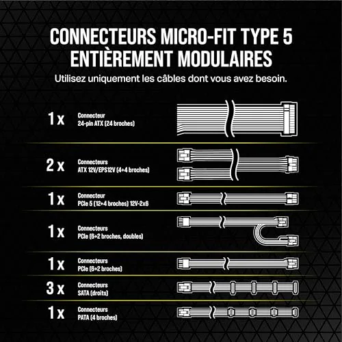 Corsair RM750x SHIFT 750W 80+ Gold modulaire - vue 7