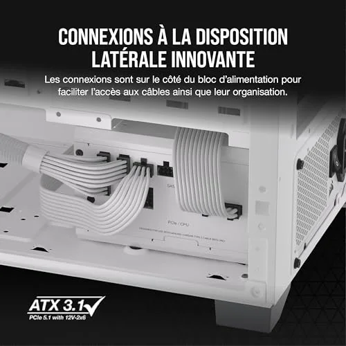 Corsair RM750x Shift White 750W modulaire - vue 4