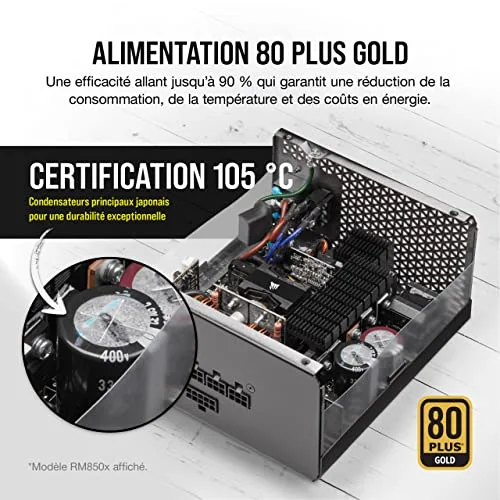 Corsair RMx RM1000x 1000W 80+ Gold modulaire - vue 3
