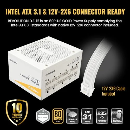 Enermax Revolution D.F.12 850W 80+ Gold blanc - vue 5