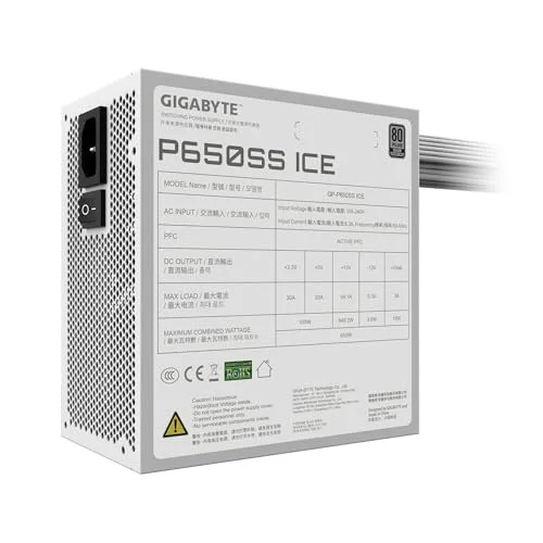Gigabyte 650W 80+ Silver non modulaire blanche - vue 6
