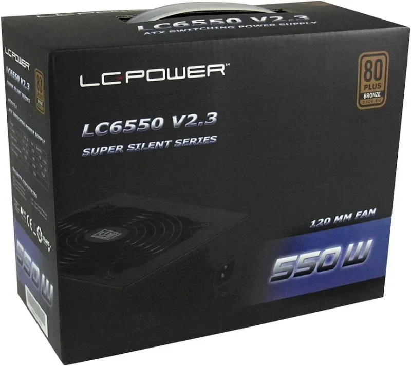 Fuente de Alimentación LC-Power LC6550 V2.3 550W 80 PLUS Bronze ventilateur silencieux - image 2