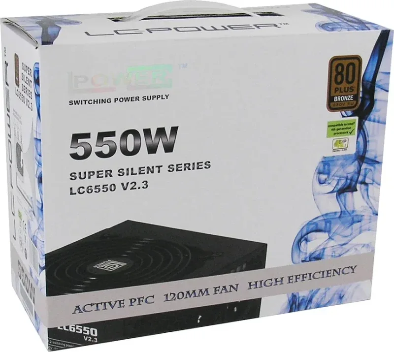 Fuente de Alimentación LC-Power LC6550 V2.3 550W 80 PLUS Bronze ventilateur silencieux - image 3
