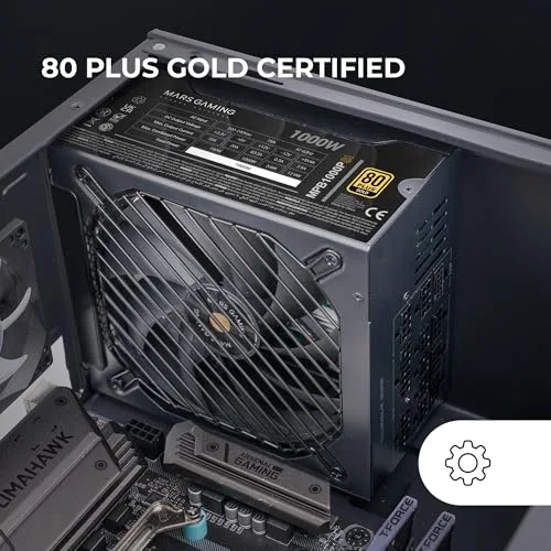 Mars Gaming Mpb1000psi 1000W 80+ Gold modulaire noir - vue 3