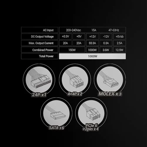 Mars Gaming Mpb1000sim 1000W 80+ Gold modulaire blanc - vue 6