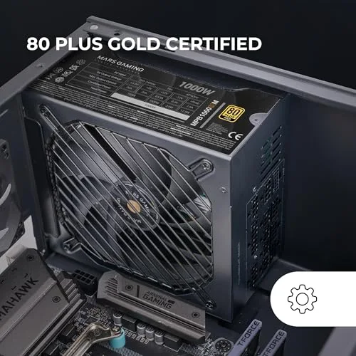 Mars Gaming Mpb1000sim 1000W 80+ Gold modulaire noir - vue 5