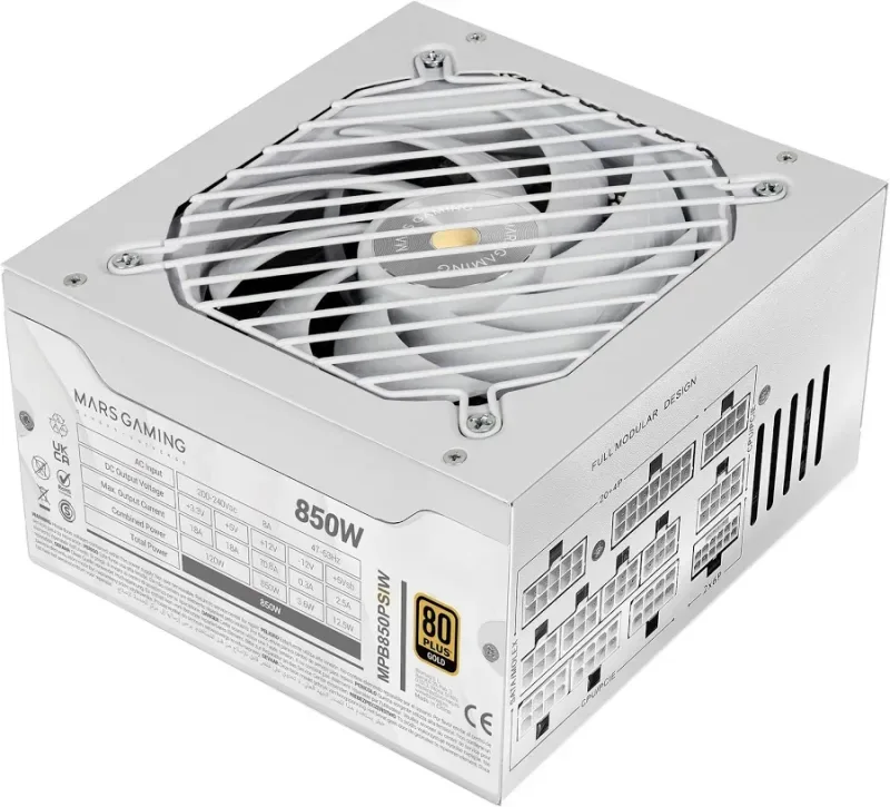 Mars Gaming MPB850PSI 850W 80+ Gold modulaire blanc