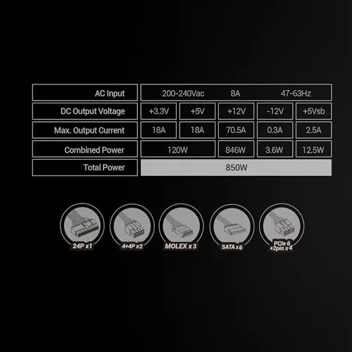 Mars Gaming MPB850SI 850W 80+ Bronze blanc - vue 6