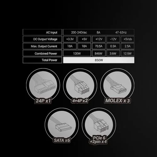 Mars Gaming Mpb850sim 850W 80+ Bronze modulaire blanc - vue 6