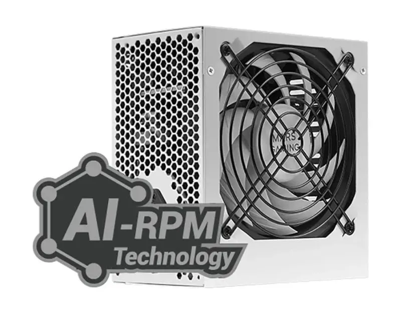 Mars Gaming Mpiii850 Pc Atx Alimentation 850w 5 ans de garantie 85% Ai-rpm Efficacité Blanc - image 2