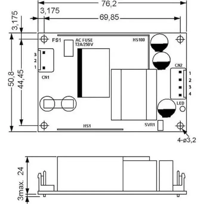 Fuente de Alimentación Mean Well EPS-65S-12 65W Certificación RoHS Compacta - image 3