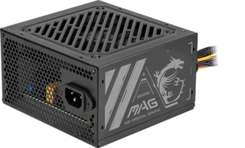 Alimentation certifiée ATX MSI MAG A500N-H 500 W avec refroidissement actif - alimentation vue principale