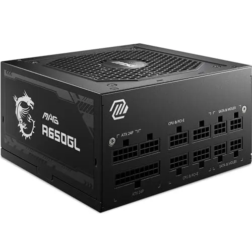 Alimentation PC modulaire MSI MAG A650GL 650W 80 PLUS Gold noir - alimentation vue principale