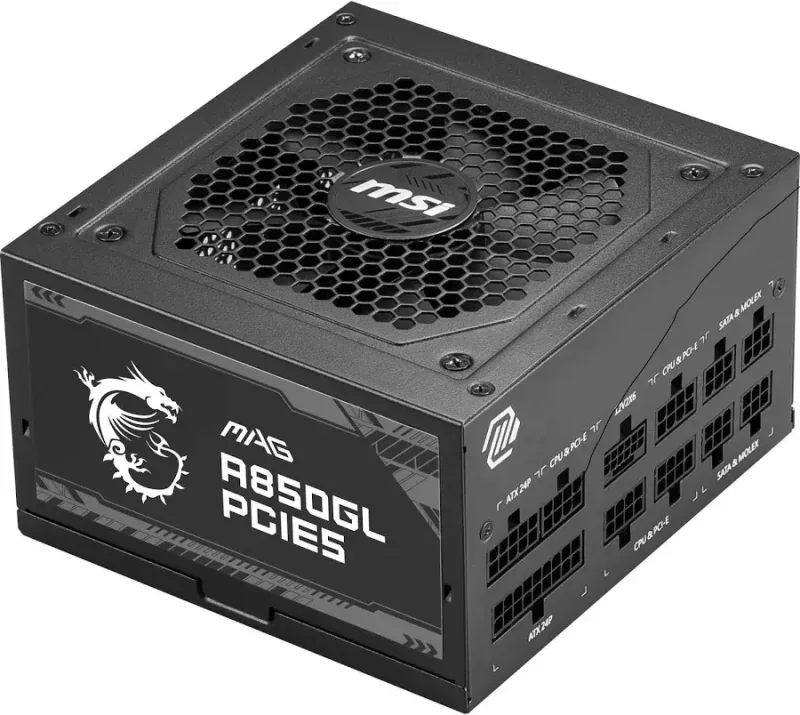 Alimentation PC modulaire MSI MAG A850GL PCIE5 850W 80 PLUS Gold noir - image 2