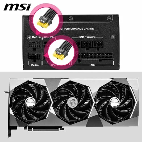 MSI MPG A1250GS PCIE5 1250W 80+ Gold modulaire noir - vue 4