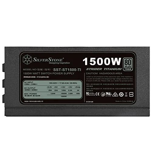 SilverStone ST1500-TI 1500W 80+ Titanium modulaire noir - vue 2