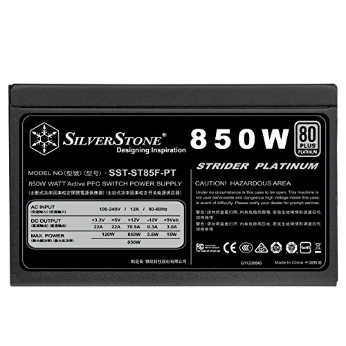 SilverStone ST85F-PT 850W 80+ Platinum modulaire - vue 4