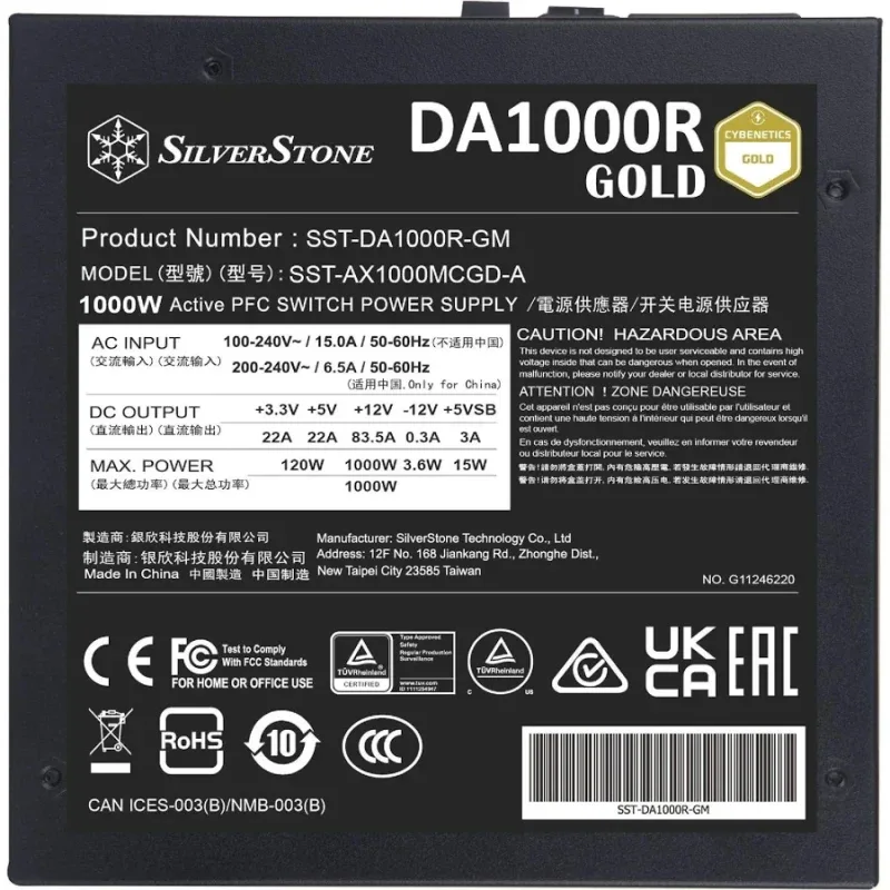 SST-DA1000R-GM alimentation  modulaire 1000 watt - image 5