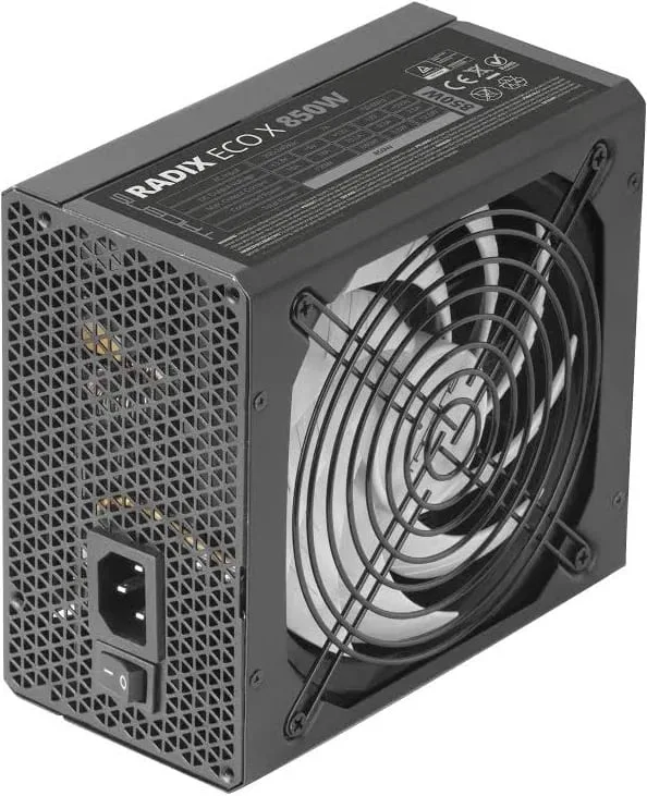 Tacens RADIX ECO X 850 Alimentation ATX 850W 6 ans de garantie 87% SMD DC-DC AI-RPM FDB Noir - image 2