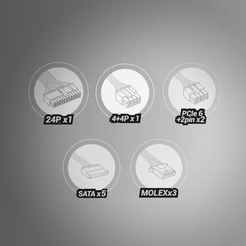 Tacens RADIX VII AG 600S 600W 80+ Silver noir - vue 7