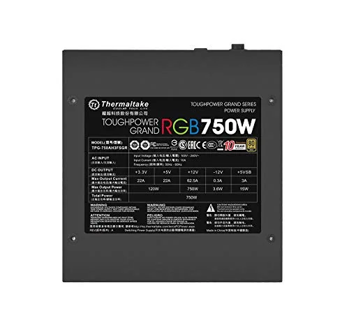 Thermaltake Toughpower Grand RGB 750W 80+ Gold full modulaire - vue 5
