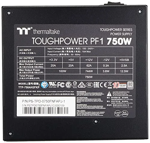 Thermaltake Toughpower PF1 750W 80+ Platinum modulaire - vue 3