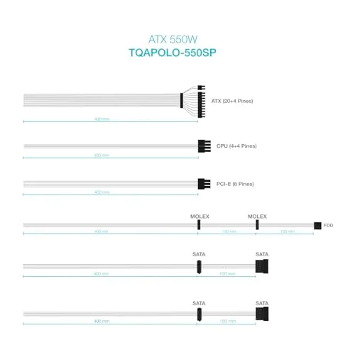 TooQ TQAPOLO-550SP 550W 80+ Bronze - vue 5