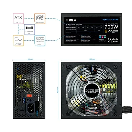 TooQ TQXGEII-700SAP 700W 80+ Bronze - vue 4