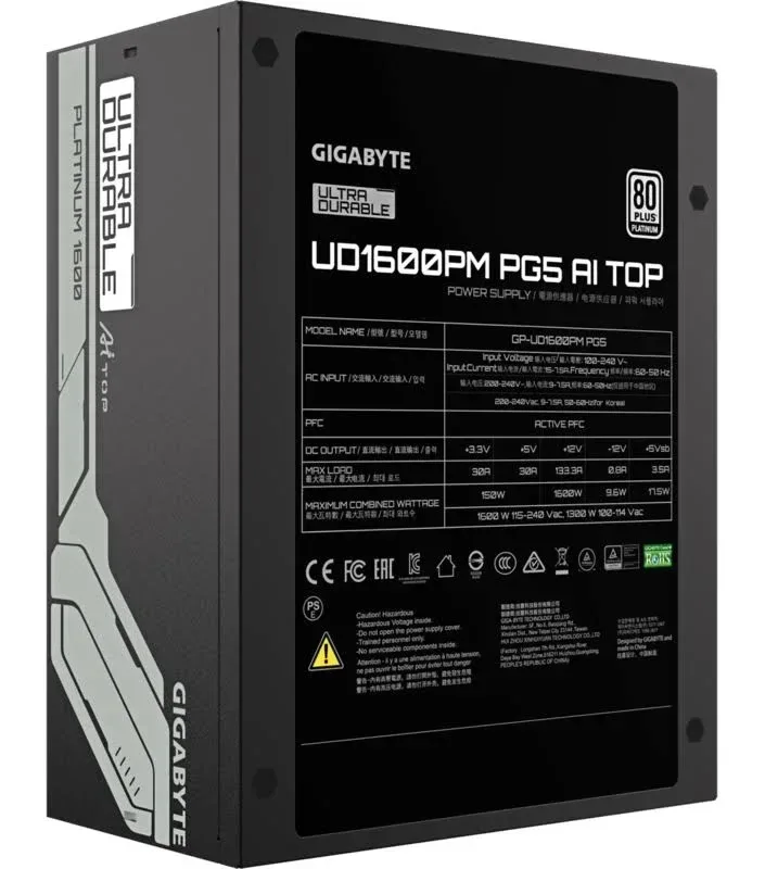 UD1600PM PG5 AI TOP 1600W 80+ Platinum full modulaire