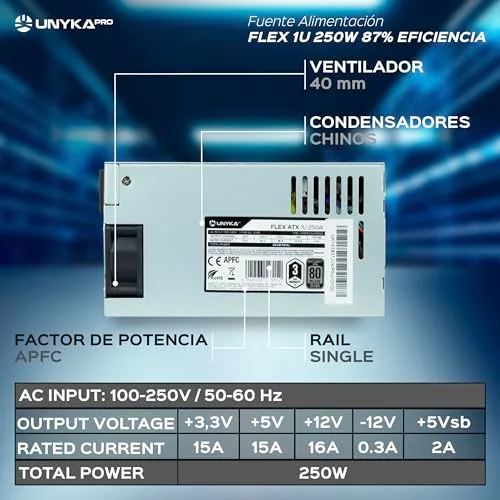 UNYKAch Flex ATX 1U 250W - vue 3