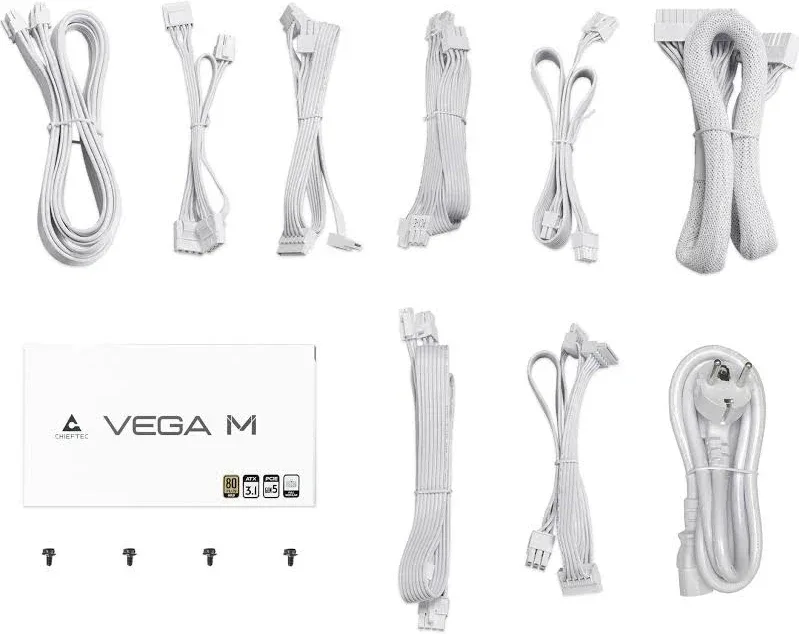 Vega PPG-1000-CW unité d''alimentation d''énergie 24-pin ATX ATX Blanc alimentation  modulaire 1000 watt - image 2