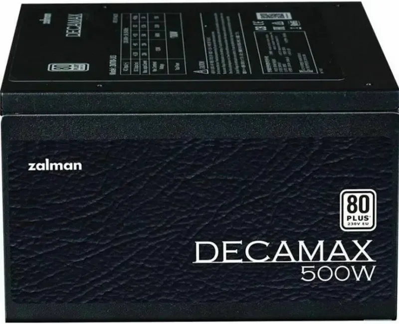 Alimentation Décamax ZALMAN 500W Certificación 80 PLUS Modèle ATX Noir - image 3