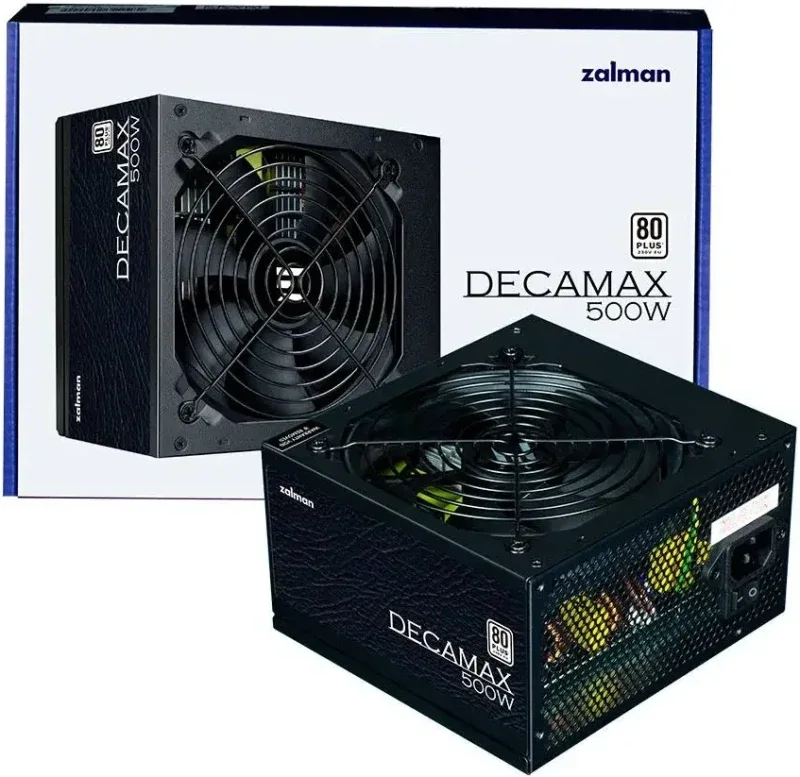 Alimentation Décamax ZALMAN 500W Certificación 80 PLUS Modèle ATX Noir - image 5