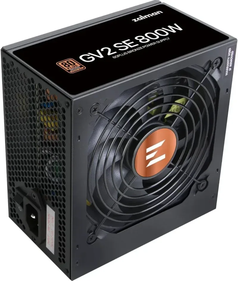 Bloc d'Alimentation Zalman 800W 80 PLUS Bronze GV2SE Ventilateur 12 cm ATX PFC Actif - image 2