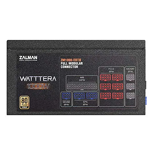 ZALMAN WattTera 1000W (80+ Gold) - Alimentation PC modulaire - vue 6