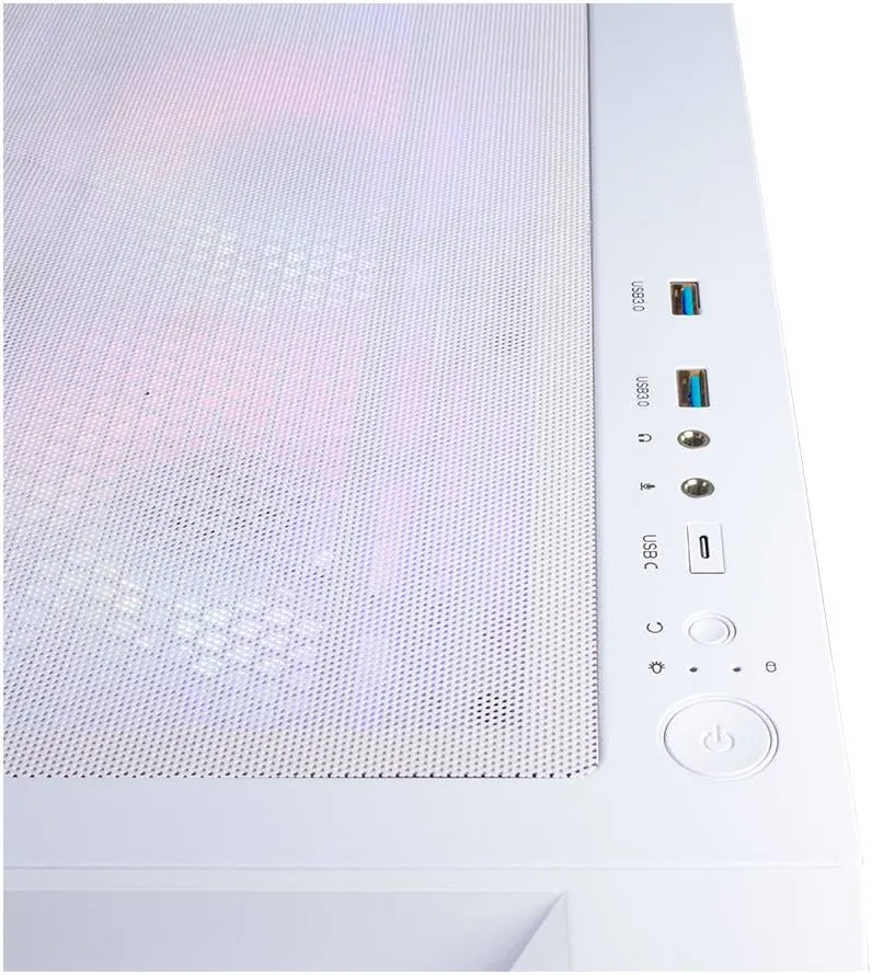 ABYSM Danube Mura BX300 ATX RGB White - vue 3