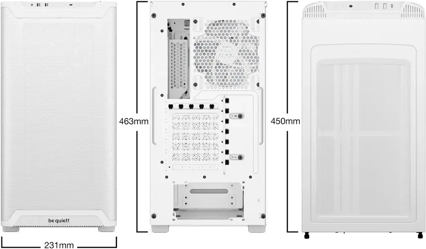 be quiet! Pure Base 501 LX ATX White - vue 3
