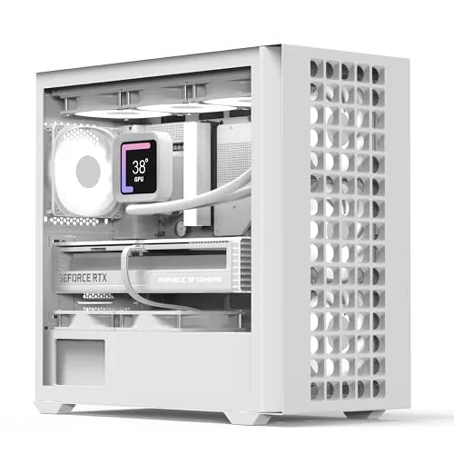 AeroCool D302A-G-V1 Boîtier Mini Tour Blanc ARGB 11 emplacements ventilateur