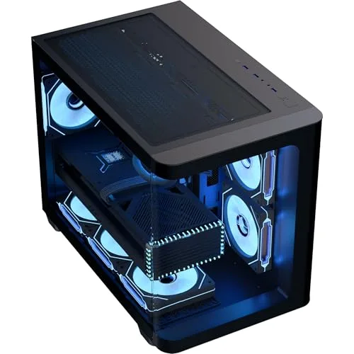 Boîtier Mini Tour - AEROCOOL - P300C - Verre Trempé - Ventilateurs ARGB - Couleur Noir - vue 3