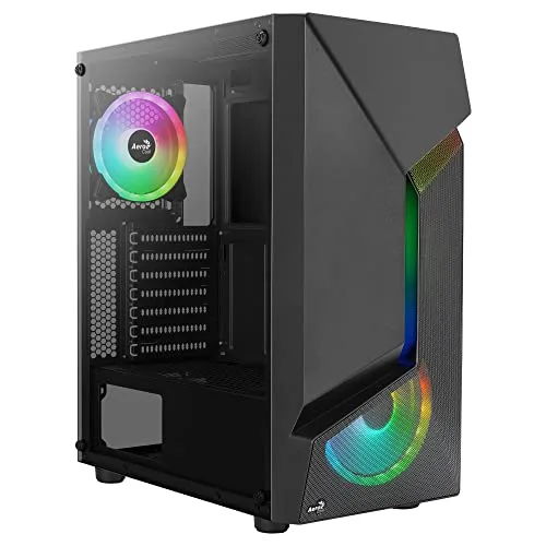 Boîtier Moyen Tour ATX - AeroCool - Scape V3 RGB - Panneau Vitré - 3 Ventilateurs ARGB - Noir - vue 4