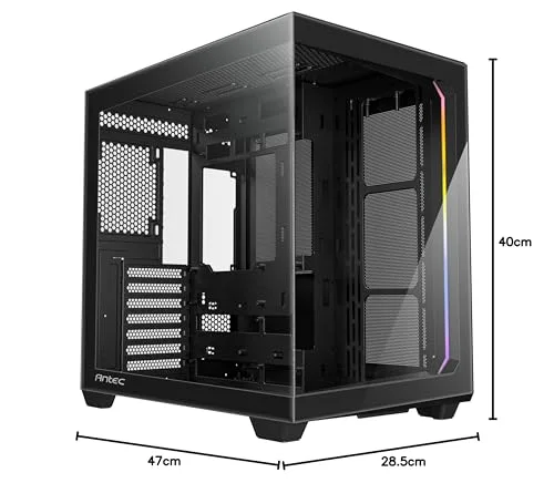 Boitier Moyen Tour ATX - ANTEC - Constellation C5 - Noir - Design élégant - Panneaux vitrés - vue 7