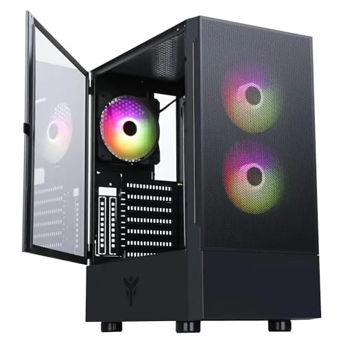 Boitier Moyen Tour ATX - iTek - Siisbe 3.0 - RGB - Noir - Gestion des câbles efficace - vue 5