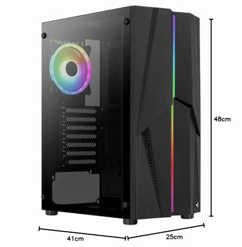 Boîtier PC - AEROCOOL - Mecha-G V2 RGB - Moyen Tour - Panneau Vitré - Noir - vue 2