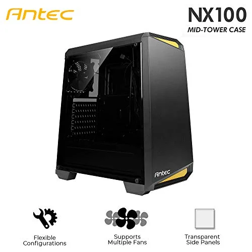 Antec NX100 Moyen Tour Noir ATX avec fenêtre