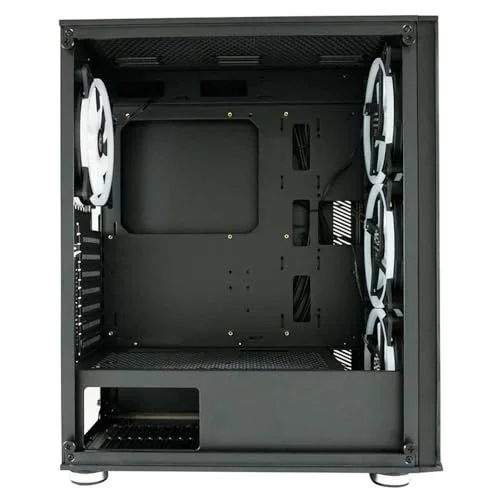 Boîtier PC Gamer - LC-POWER - Gaming 803B - 4 ventilateurs ARGB - Verre trempé - Compatible ATX - Connectique moderne - vue 8