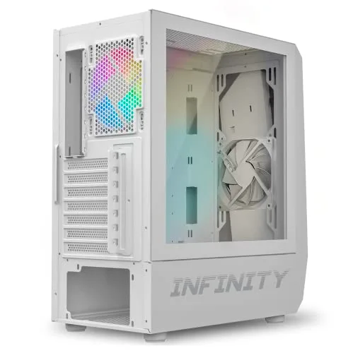 Boîtier PC Gamer - Spirit Of Gamer - INFINITY ARTIC - Blanc - RGB - Verre Trempé - vue 2