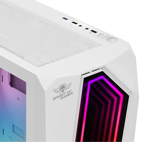 Boîtier PC Gamer - Spirit Of Gamer - INFINITY ARTIC - Blanc - RGB - Verre Trempé - vue 4
